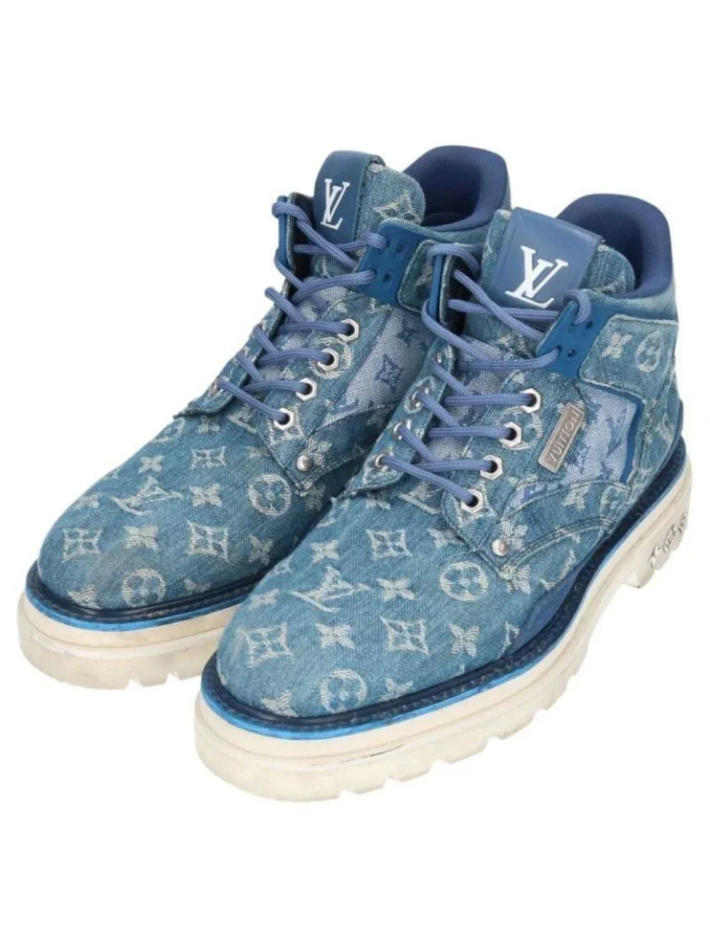 Louis Vuitton Oberkampflin Monogram Denim Boots 8.5 - Picture 5 of 5